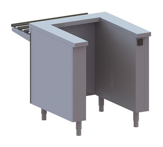 База барная нейтральная Apach CHEF LINE LBLN367085DNT 360х590х860 мм (без столешницы)
