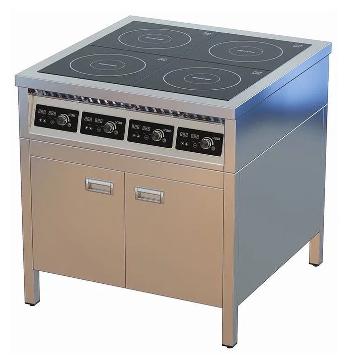 Плита индукционная ЦМИ ПИ-4ТДК закрытая, двери-купе