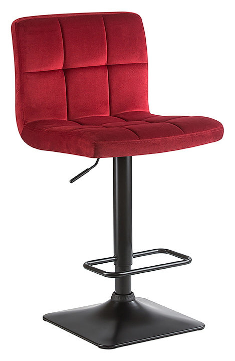 Стул барный DOBRIN 5018-LM-N DOMINIC (бордо велюр, черный) 2 шт.