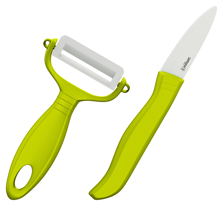 Набор из фруктового ножа и овощечистки Samura ECO SKC-011GR