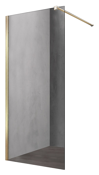 Перегородка душевая Vincea Walk-In VSW-1H800CLG 80х200 см прозрачное стекло, профиль матовый золотой