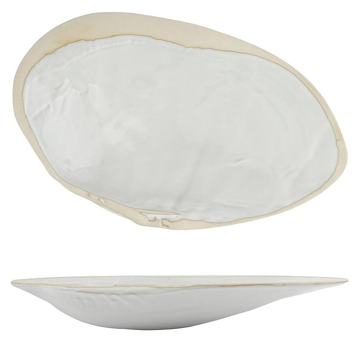 Блюдо для подачи P.L. Proff Cuisine Gray Shell Frutti di Mare P.L. [1] QB23087001 32,5х20 см