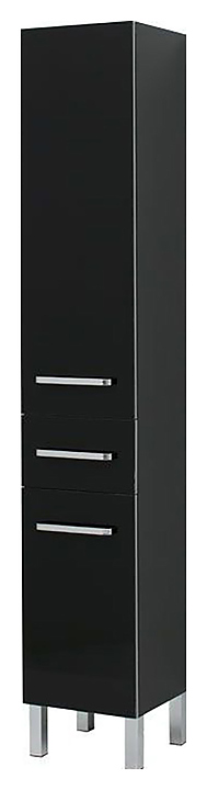 Шкаф-пенал Aquanet Сиена 35 L черный, левосторонний