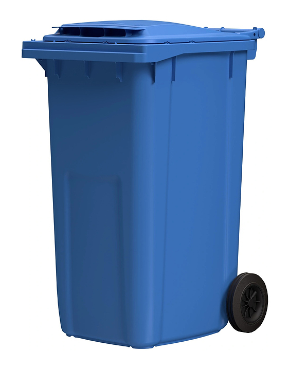 Контейнер для мусора iPlast 34.C29 240 л темно-голубой