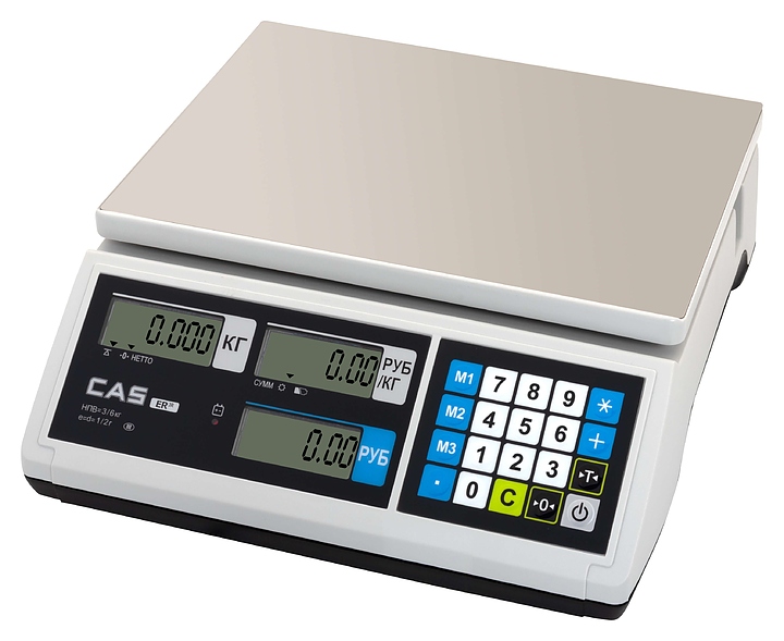 Торговые весы CAS ER JR-6CB белые