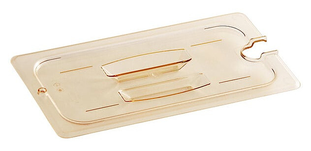 Крышка для гастроемкости Cambro 30HPCHN-150 GN1/3 H-PAN 325х176х10 мм поликарбонат, янтарный