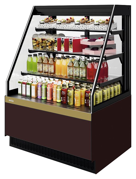 Витрина кондитерская Chilz VETE II KUB OFT 130 шоколад, золотой глянец