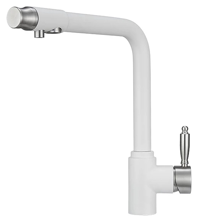 Смеситель для кухни Granula GR-2301 с краном для питьевой воды, арктик