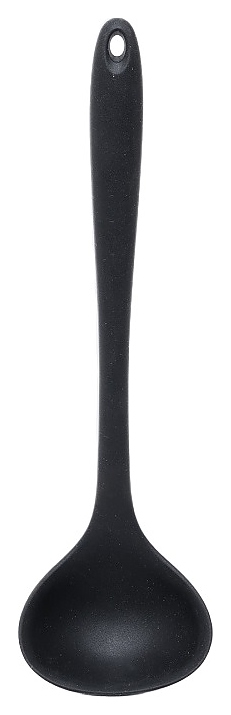 Половник MGprof 75291 0,06 л l ручки=23 см d=9 см (силикон) черный