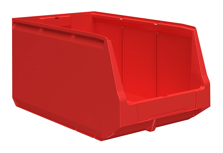 Контейнер iPlast Logic Store LS-5325 N1 500х300х250 мм с отверстиями для перегородок, красный