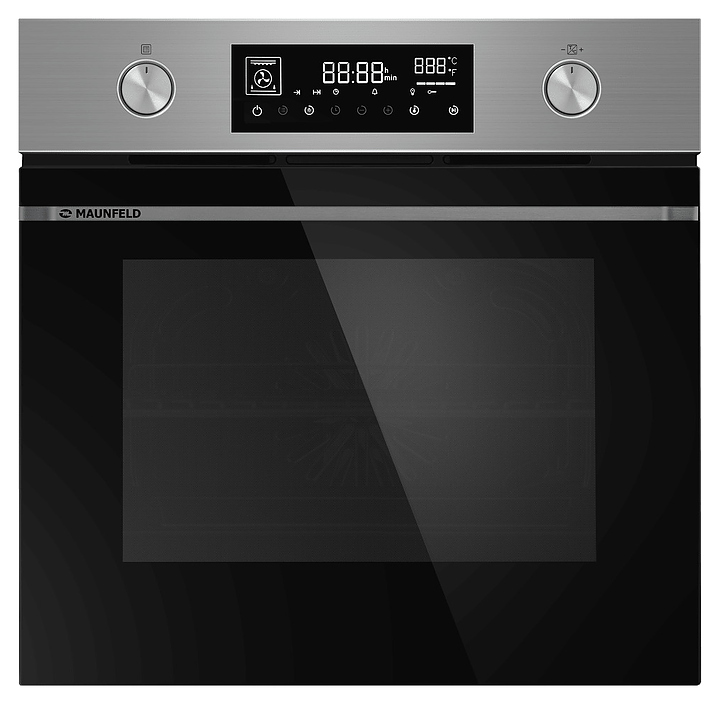 Духовой шкаф Maunfeld AEOH60106S черный /  стекло / нерж. сталь