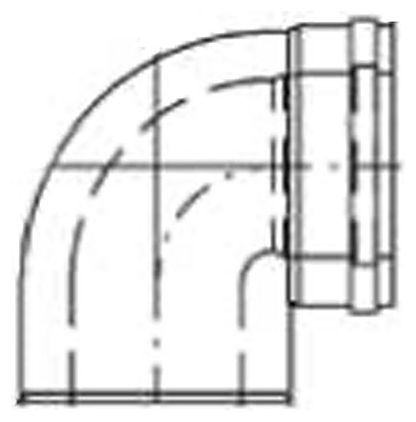 Отвод коаксиального дымохода Karma 90 ° для камина STYLE D100/150