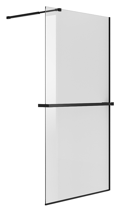 Перегородка душевая Niagara Nova NG-670-90ВLACK 90х195 см, профиль черный матовый