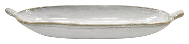 Блюдо сервировочное P.L. Proff Cuisine Gray Narrowboat Frutti di Mare QB23185001 100 мл 23х5,5 см h=3 см с ручками (керамика)