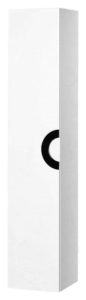Шкаф-пенал De Aqua Форма 35 L 35х176 см с черными ручками, левый, белый