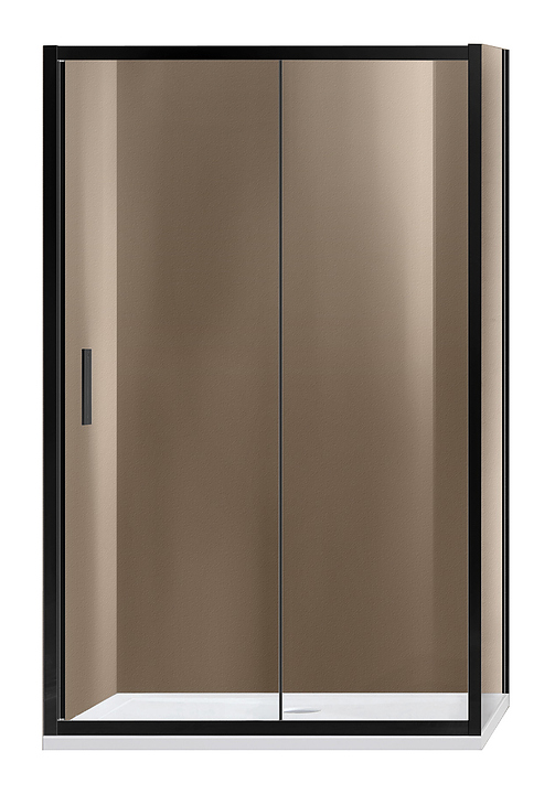 Уголок душевой Vincea Garda VSR-1G9012CLB 120х90 см, прозрачное стекло, черный