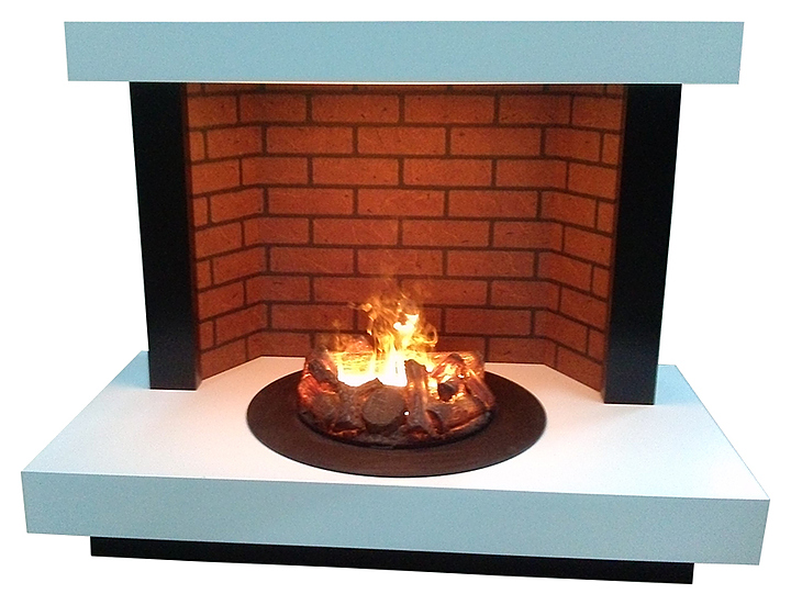 Камин Glenrich Дакота Deluxe Carmen 3D белая эмаль