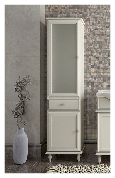 Шкаф-пенал OPADIRIS Санрайз Z0000006606, левый, слоновая кость