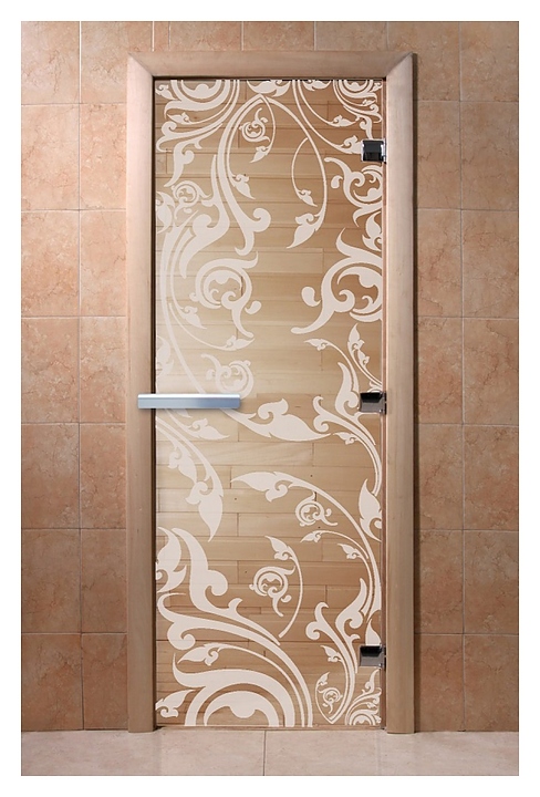 Дверь для хаммама Doorwood Хамам Венеция 1900х700 мм правосторонняя (стекло / алюминий) прозрачная