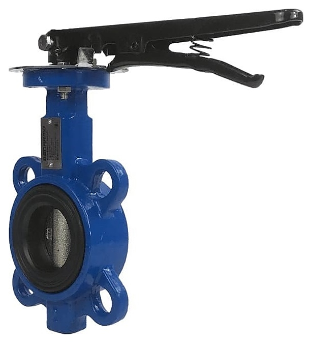 Затвор дисковый поворотный Benarmo 107-4957 (EURO), PN 1,6 МПа, ДУ 50, межфланцевый чугунный, с рукояткой