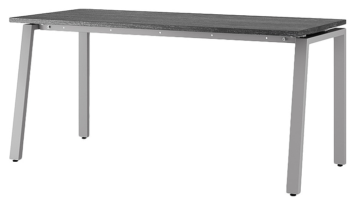 Стол офисный КОБОР AB-180/80 aluminum/glazed