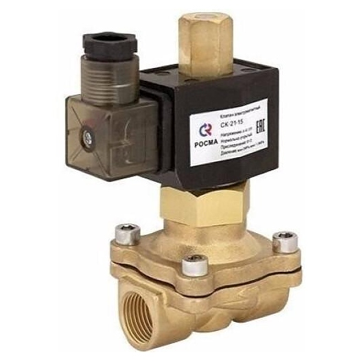 Клапан Росма электромагнитный латунь НО СК-21 Ду25 Ру7 G1