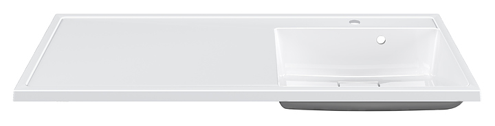 Раковина ULGRAN Paola Magenta 1200 R 120х50 см, мрамор, правая