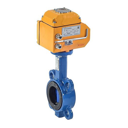 Затвор дисковый поворотный Benarmo Ду 65 Ру16 межфл с эл/приводом диск чугун манжета EPDM