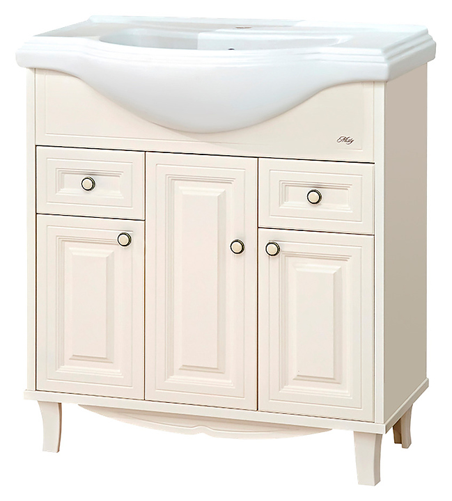 Тумба под раковину Misty Шармель-80 77,3х85 см, светло-бежевая