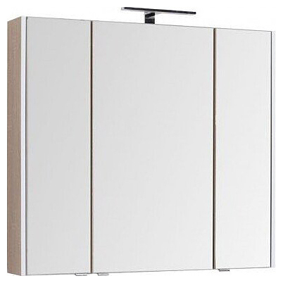 Шкаф зеркальный Aquanet Августа 100 дуб сонома