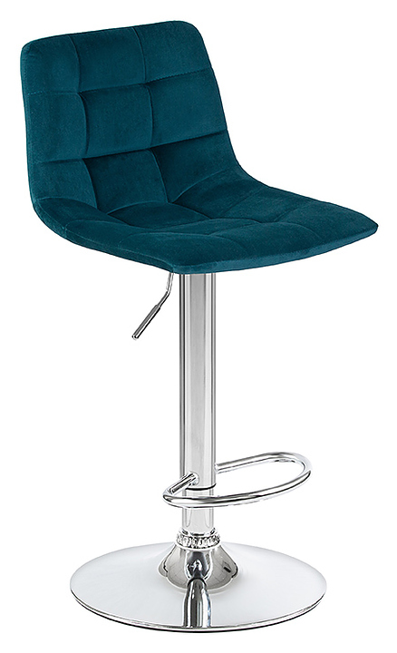 Стул барный DOBRIN 5017-LM-N TAILOR (морская волна велюр, хром) 2 шт.