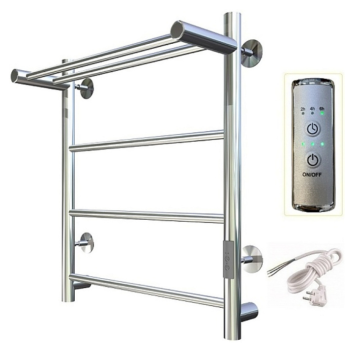 Полотенцесушитель электрический с полочкой Тругор Аспект Пэк сп 1 П 60х50 см, хром