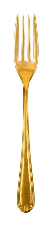 Вилка столовая Narin Anatolia retro gold 24k 21 см, нержавеющая сталь