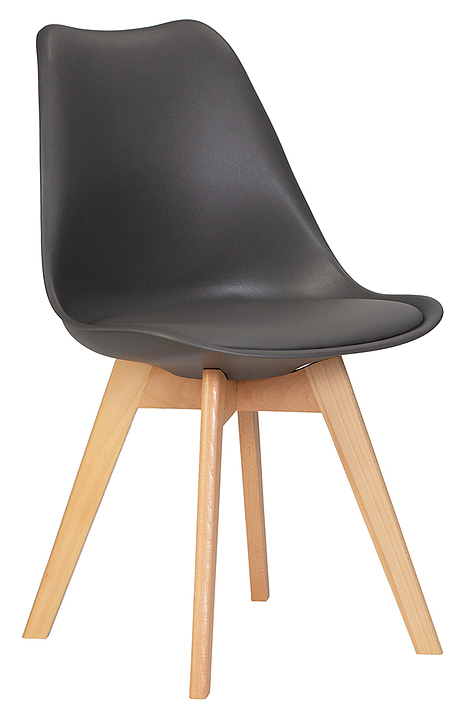 Стул обеденный DOBRIN 635PP-LMZL-N JERRY SOFT (темно-серый, светлый бук) 4 шт.