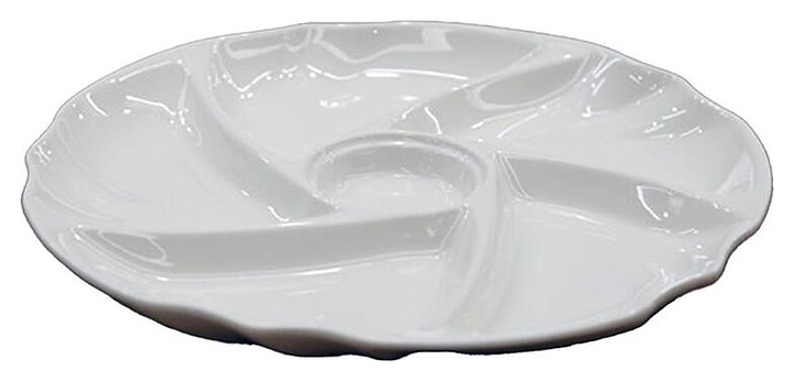 Менажница P.L. Proff Cuisine F1586-16 d=9,5 см h=4,5 см 6 отделений (фарфор) белая