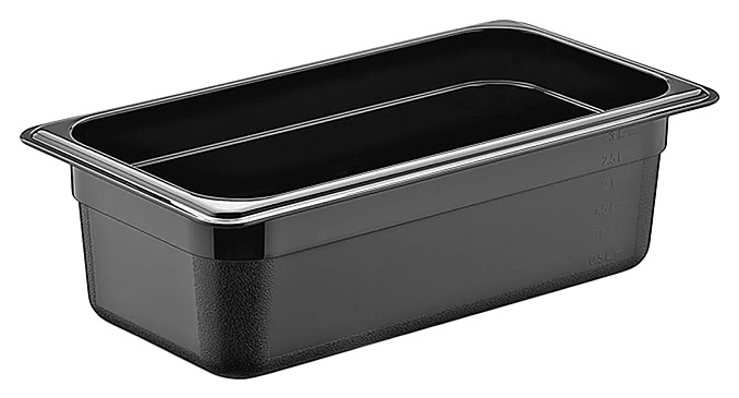 Гастроемкость Gastroplast GNPP-13100/B GN 1/3-100 (325х176х100) 3 л полипропилен черная