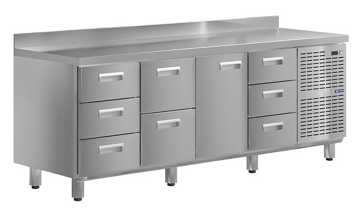 Стол холодильный KAYMAN КСХ-3213/70 (1 дверь, 8 ящиков)