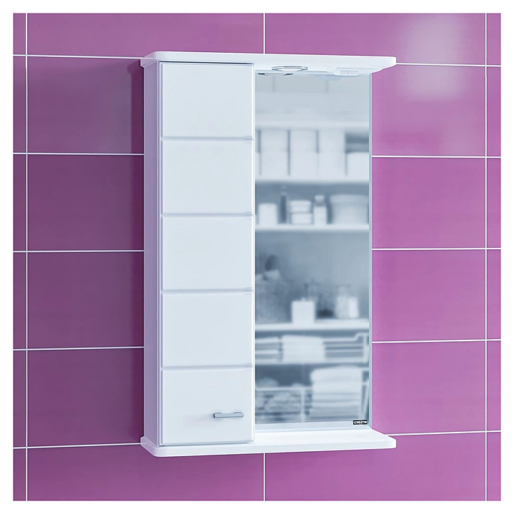 Шкаф зеркальный СаНта Омега 50 левый