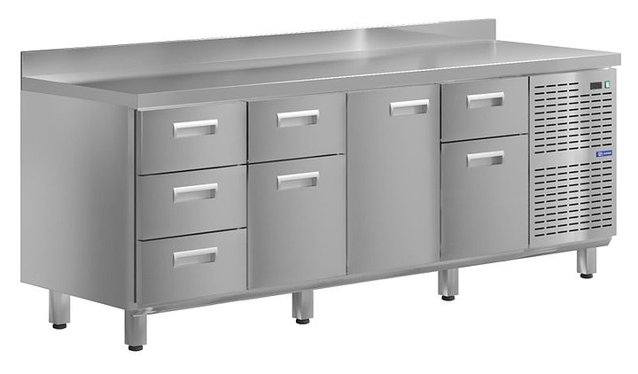 Стол холодильный KAYMAN КСХ-3414/70 (1 дверь, 7 ящиков)