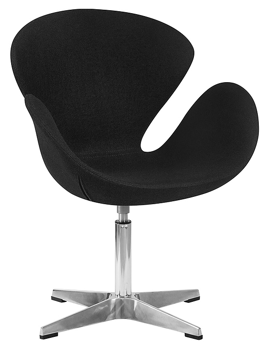 Кресло обеденное DOBRIN 69A-LMO SWAN (черная ткань)