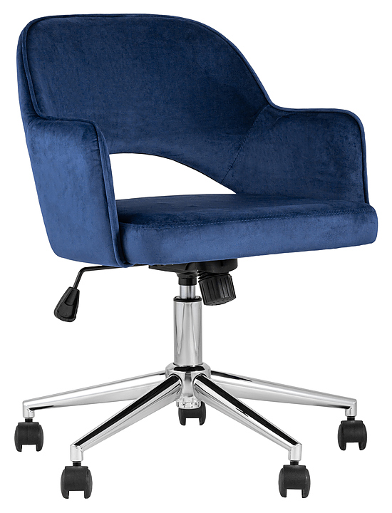 Кресло офисное Stool Group Кларк велюр синий