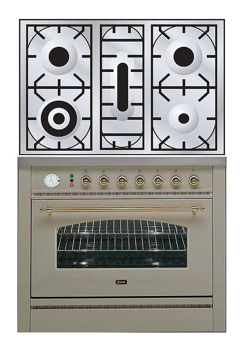 Многофункциональная плита ILVE P-90N-VG