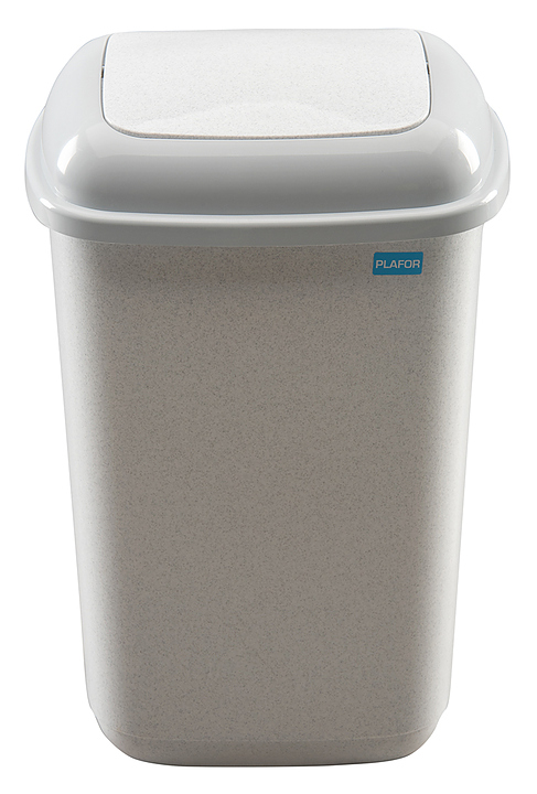 Контейнер для мусора PLAFOR Quatro 28 л мраморный