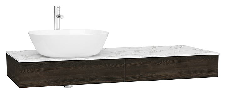 Тумба под раковину Vitra Origin 65680 120 см левая, темный вяз