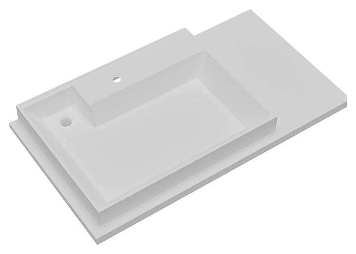 Раковина СаНта Юпитер 90х50 см, мрамор, левая