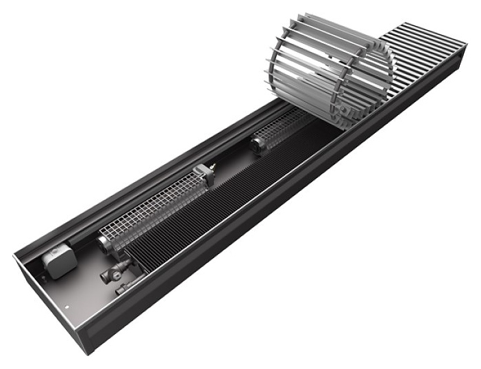 Конвектор внутрипольный КЗТО Бриз 260х80х2500 U (8Ал 12)