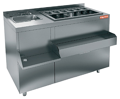 Барная станция HICOLD НБМКС-12/6БПК (с бортом, без ящика)