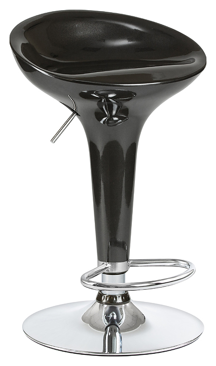 Стул барный DOBRIN 1004-LM BOMBA (черный, хромированная сталь)