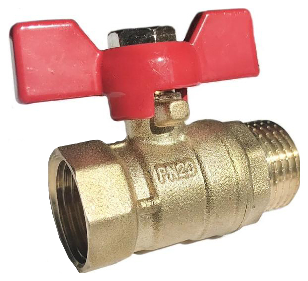 Кран шаровой ProfECO 3/4 ВР-НР муфтовый бабочка Ду20 Ру20 (11Б27п1)