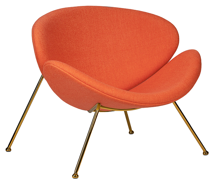 Кресло обеденное DOBRIN 72-LMO EMILY (оранжевое, золотое)